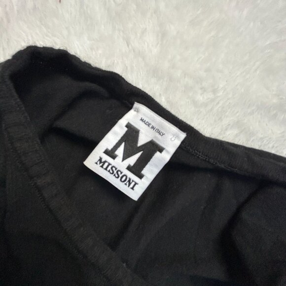 Missoni Women Black Knit Textured Sleeveless Sweater Dress Size 10 Made in Italy - Picture 3 of 11